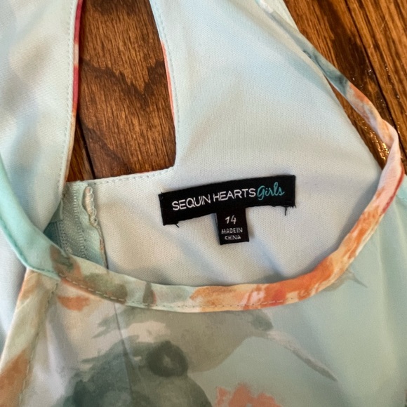 Sequin Hearts Girls Dress - Picture 2 of 3